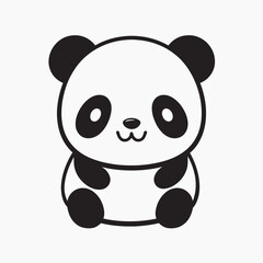Cute cartoon panda illustration