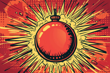 Explosive comic book art design