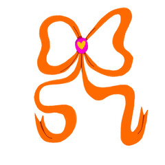 Orange Ribbon Illustration