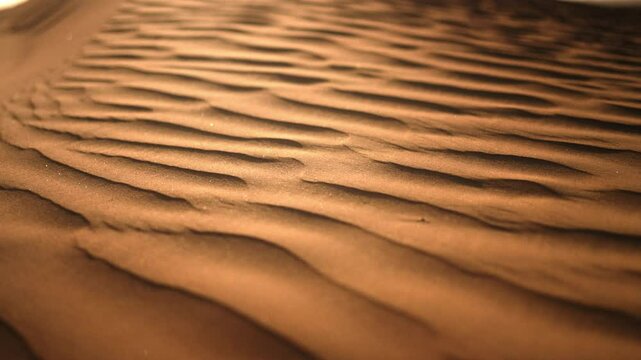 Close up texture shot of sand waves in the desert