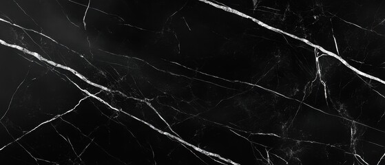 Sleek black marble with subtle silver veins running through the surface, offering a timeless and elegant look for upscale background designs