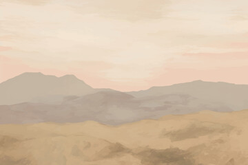 Twilight view painting backgrounds mountain.