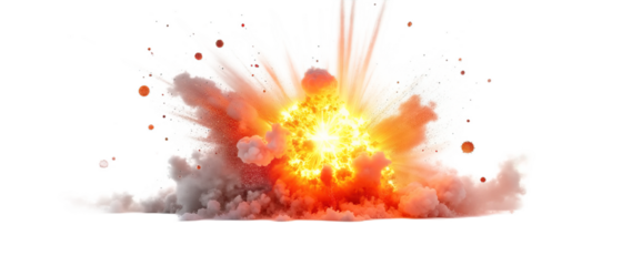 Explosion bottom border isolated on transparent background