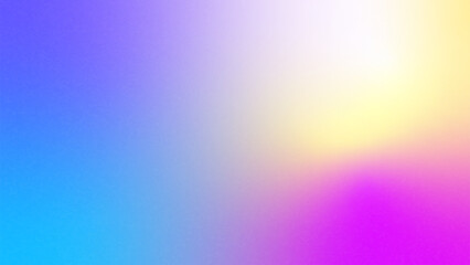 Color Gradient Background. Abstract Purple blue yellow and Pink Color Blend. Grainy Texture.