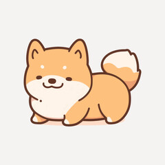 Cute cartoon Shiba Inu