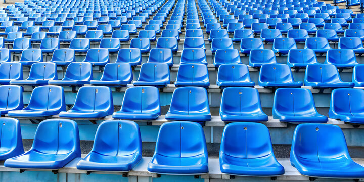Empty blue plastic stadium seats , empty, blue, plastic, stadium, seats, rows, event, audience, sports, arena, chairs, seating