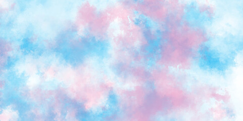 Pastel colors wet effect hand drawn soft watercolor background, Abstract cloudy gradient background with multicolor cloudy stains, multicolor clouds texture watercolor picture painting illustration.