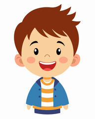 simple cute happy smiling child vector
