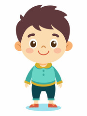 simple cute happy smiling child vector
