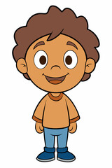 simple cute happy smiling child vector
