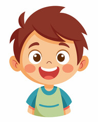 simple cute happy smiling child vector
