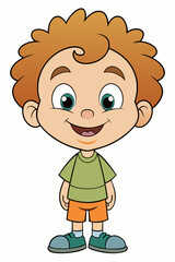 simple cute happy smiling child vector
