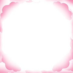 pink cloud octagon frame