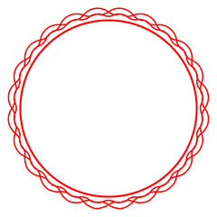 red circle line wave frame