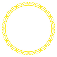 yellow circle line wave frame