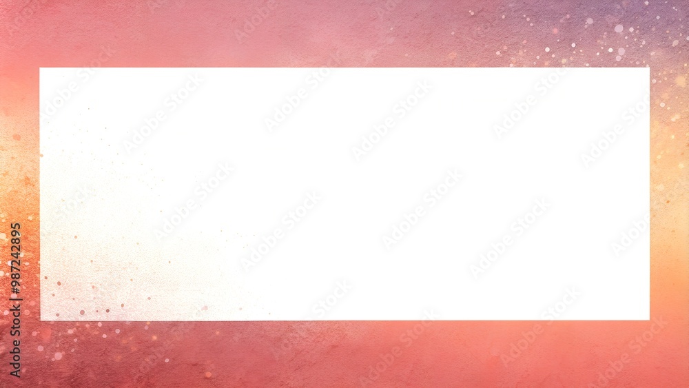 Poster soft gradient background with a blank white frame for text or images
