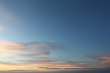 Obraz premium Sky and clouds after sunset,twilight sky background.
