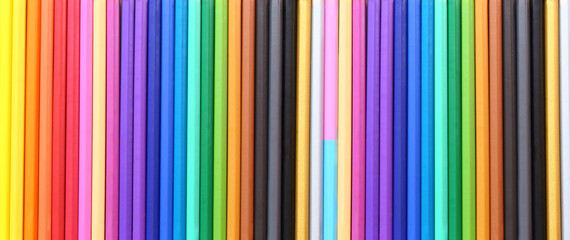 Colorful Collection of Vertical Crayons on Display