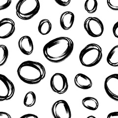 Seamless pattern with sketch circles shape