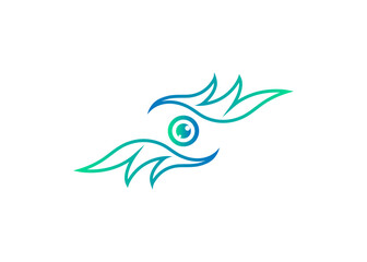 Eye care logo icon vector symbol illustration template for medical and healthcare clinics.