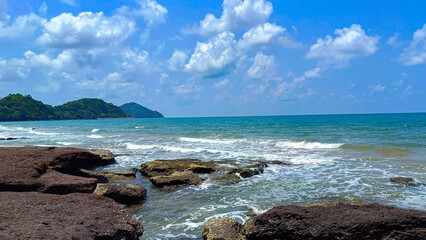 Sea landscape of Laem Sadet Beach Chanthaburi, Thailand
