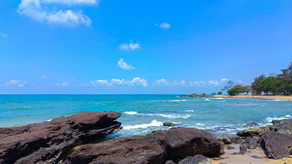 Sea landscape of Laem Sadet Beach Chanthaburi, Thailand