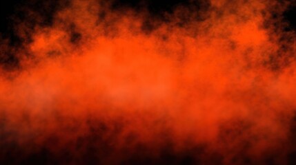 Spooky red and orange fog swirls creating a mysterious atmosphere against a dark black background, perfect for Halloween-themed designs and decorations, evoking feelings of fright and intrigue.
