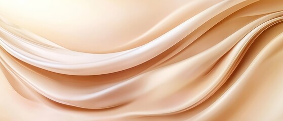 Fototapeta premium A tight shot of beige fabric featuring a white strip and a lighter brown stripe at its base