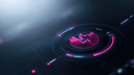 Abstract Data Visualization with Pink Elements