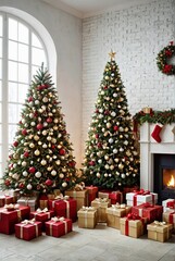 Art snowy christmas background; christmas background 