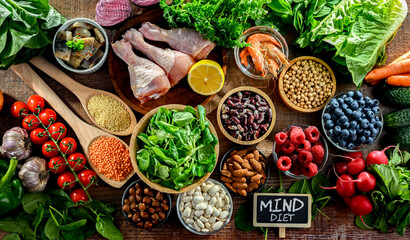 Food products representing the MIND diet