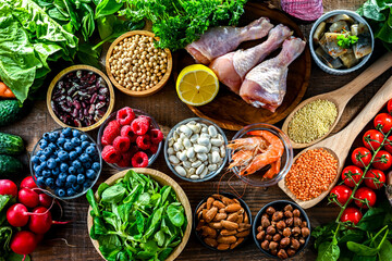 Food products representing the MIND diet