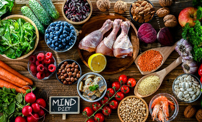 Food products representing the MIND diet
