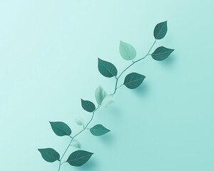 minimalist growing plant on a pastel background