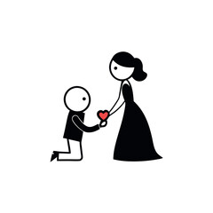 silhouette of a bride and groom. The bride is on the left side of the image, wearing a long dress and a veil