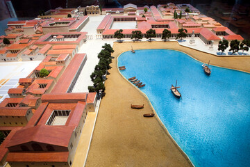 Berlin, Germany, July 24 2009, Scale Model of the Ancient City of Miletus at Pergamon Museum in Berlin