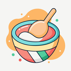 Icon Baby Cereal. suitable for Kids symbol. flat style. simple design editable. design template vector. simple illustration stock illustration