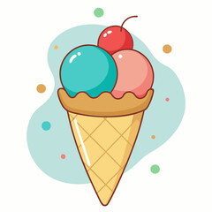 Ice Cream Cone stock illustration