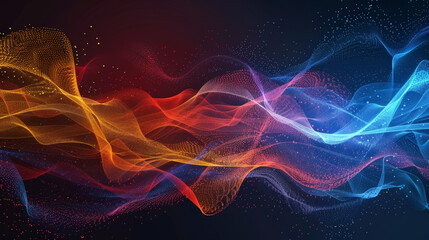 Obraz premium grainy gradient badkground red blue and yellow