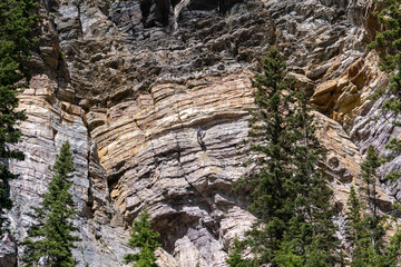 Scenic view on Plain of Six Glaciers route, Lake Louise, Canada