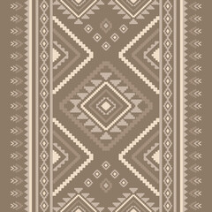 Obraz premium Ancient echoes Aztec geometric seamless patterns southwest Navajo Native American tribal ethnic colorful for textile printing