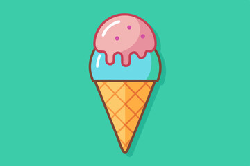 Ice cream vector art and illustration