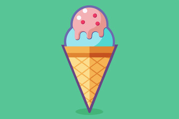 Ice cream vector art and illustration