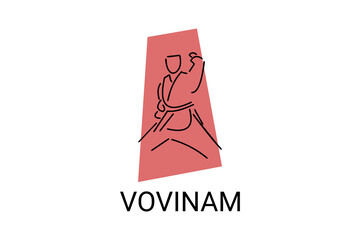 vovinam sport vector line icon. vovinam fighter sport. sign. sport pictogram illustration