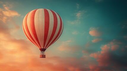 Fototapeta premium A set of abstract air balloons designed with clean lines and geometric shapes, using a limited color palette of monochrome tones or soft pastel hues