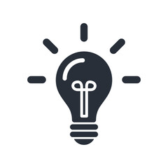 light bulb icon. thin line editable stroke vector illustration.