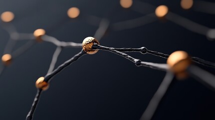 Fototapeta premium Abstract network of interconnected nodes and lines