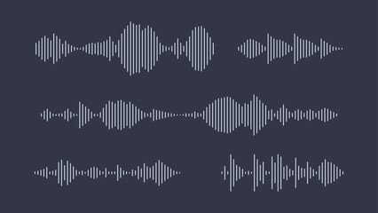 Sound wave equalizer visualization on a dark background