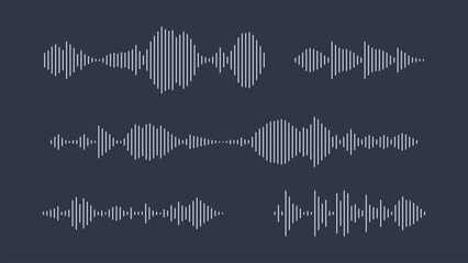 Sound wave equalizer visualization on a dark background