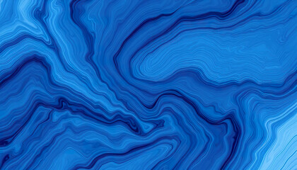 Obraz premium Abstract Expressionist Blue and White Painting